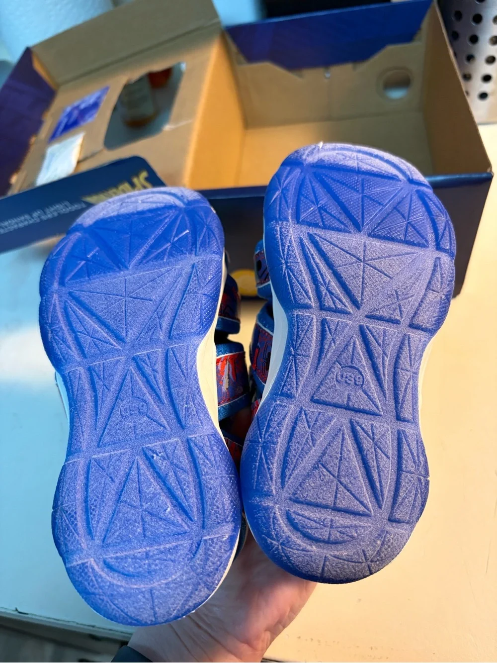 Marvel Spider-Man Toddler Light-Up Sandals - Red, Blue